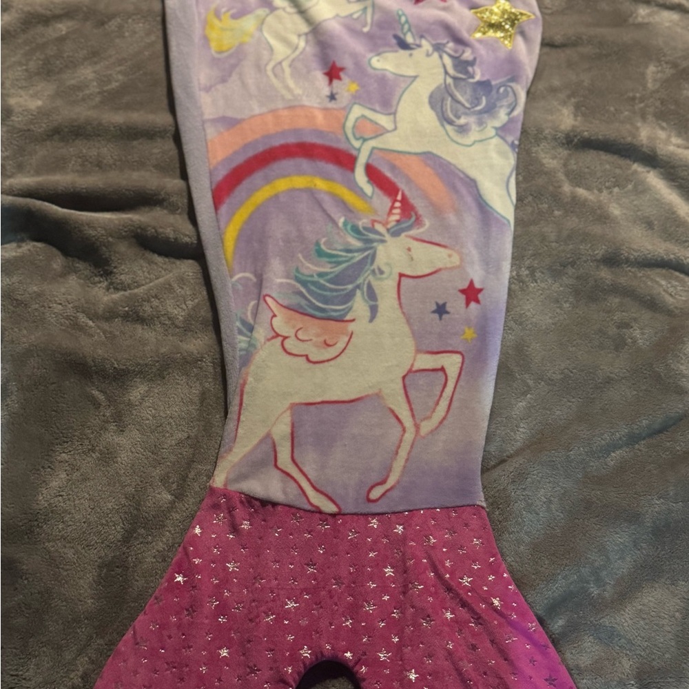 Unicorn Mermaid Tail Blanket